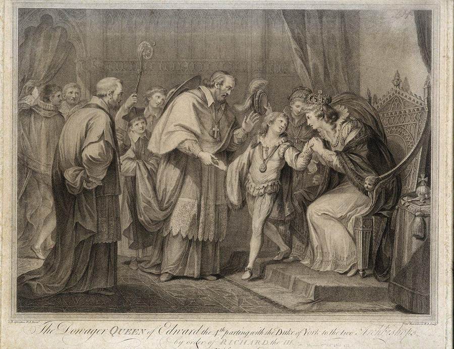 the-dowager-queen-of-edwuard-the-4th-parting-with-the-duke-of-york-of-the-two-archbishop-by-order-of-richard-the-iii