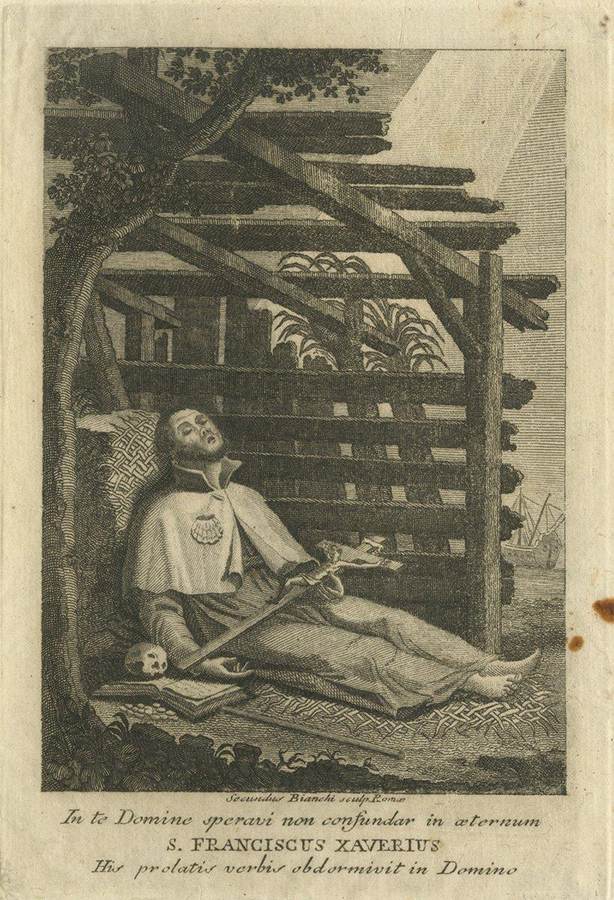 s-francesco-saverio-in-te-domine-speravi-non-confundar-in-aeternum-s-franciscus-xaverius-his-prolatis-obdormivit-in-domino-secundus-bianchi-sculp-romae