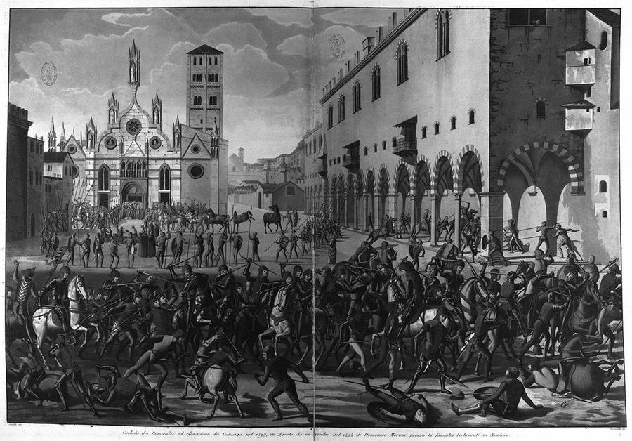mantova-caduta-dei-bonacolsi-ed-elevazione-dei-gonzaga-nel-1328-da-un-quadro-di-domenico-moroni-antoldi-dis-bramati-inc
