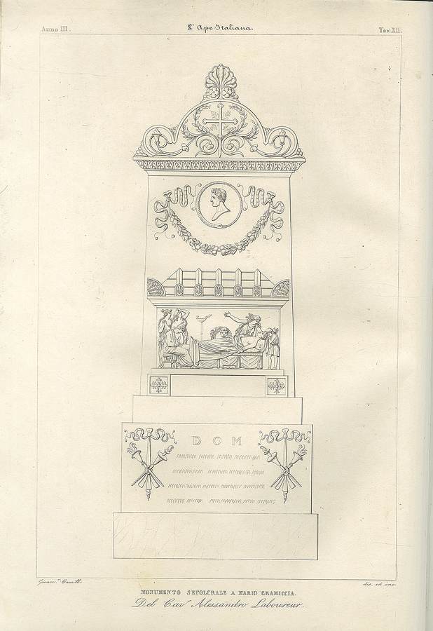 monumento-sepolcrale-a-mario-gramiccia-del-cav-alessandro-laboureur-gioacco-camilli-dis-ed-inc-anno-iii-tav-xii