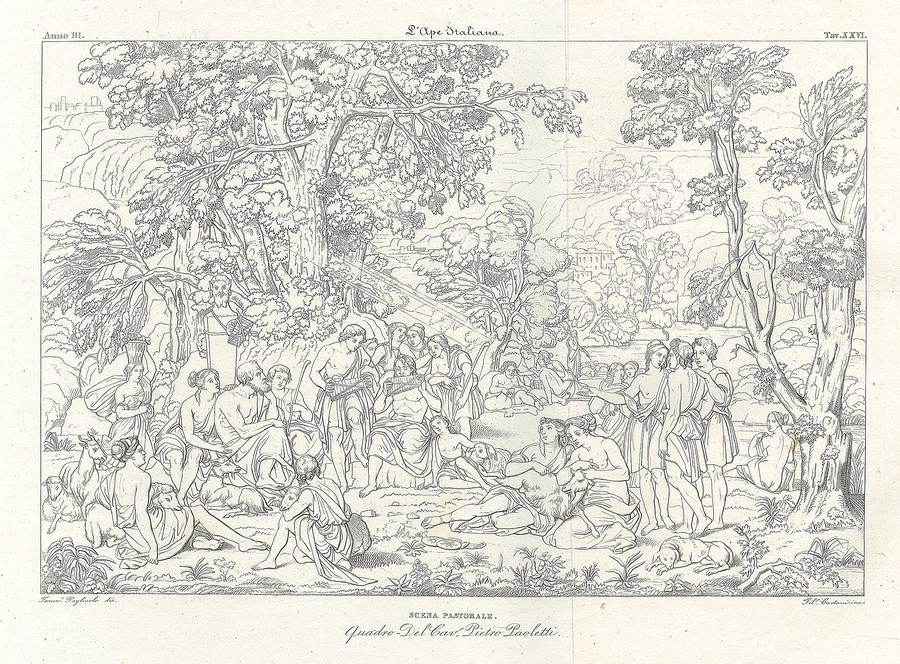 scena-pastorale-quadro-del-cav-pietro-paoletti-franco-pagliuolo-dis-filo-cartoni-inc-anno-iii-tav-xxvi