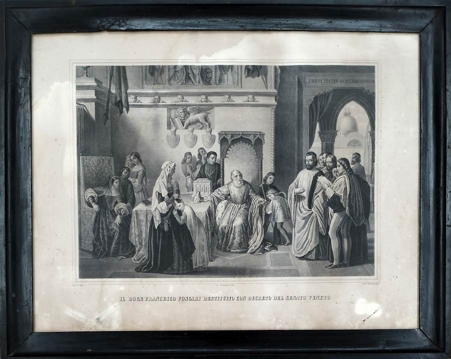il-doge-francesco-foscari-destituito-con-decreto-del-senato-veneto-hayez-dip-m-fontana-dis-lit-g-kirchmayr-melchiorre-fontana-edite-propo-s-giacomo-dellorio-in-isola-n0-1481