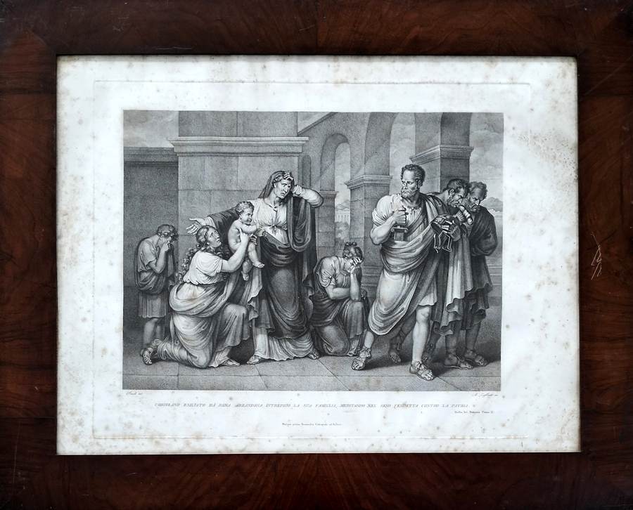 coriolano-esiliato-da-roma-abbandona-intrepido-la-sua-famiglia-meditando-nel-seno-vendetta-contro-la-patria-rollin-ist-romana-tomo-ii-pinelli-inv-a-zaffonato-inc-bassano-presso-remondini-calcografo-ed-editore